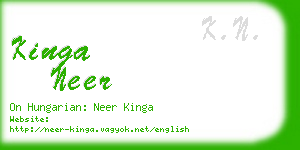 kinga neer business card